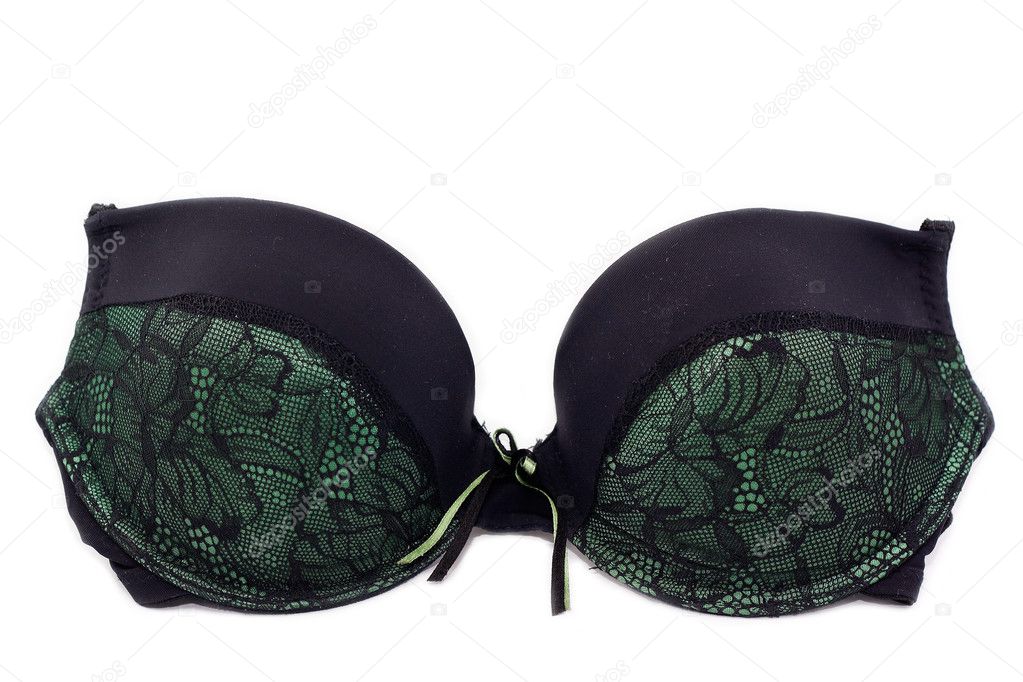 Black bra isolated on a white background