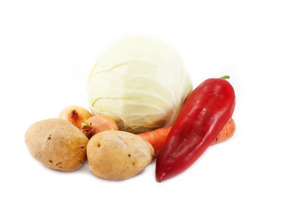 Warzywa izolowane na białym tle — Zdjęcie stockowe