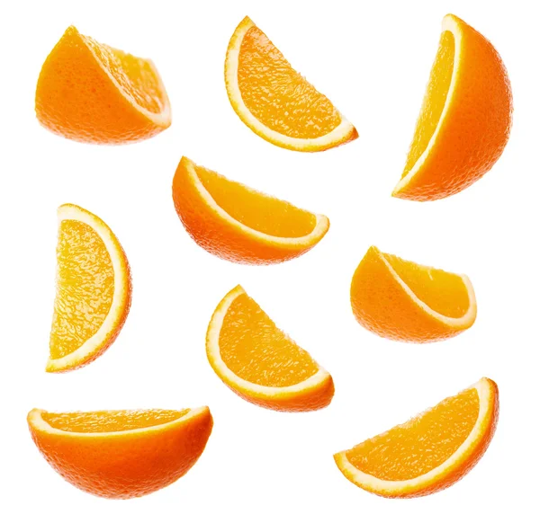 Rodajas de naranja sobre blanco —  Fotos de Stock