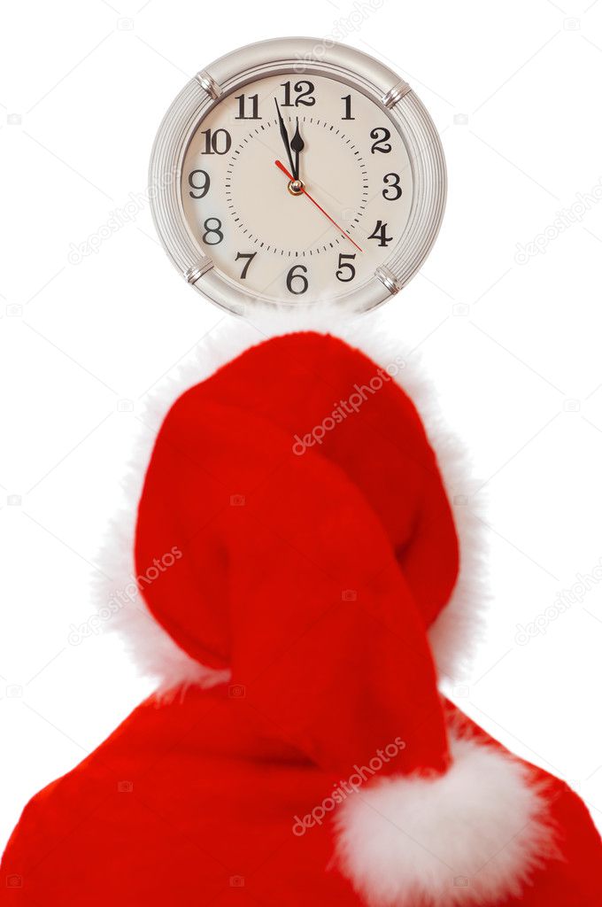 Pere Noel Et Horloge Image Libre De Droit Par Denisnata C