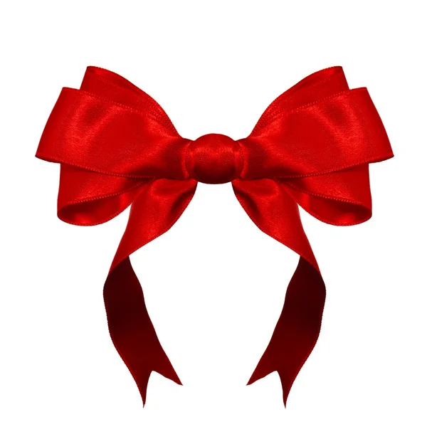 Red Bow White Background — Stock Photo, Image