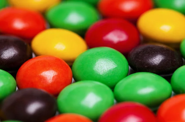 Pozadí Barevné Bonbóny Potažené Čokoládové Sladkosti — Stock fotografie
