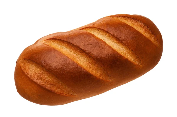 Fresh Wheat Bread Isolated White Background — Stock Photo, Image