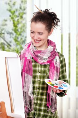 Female painter clipart