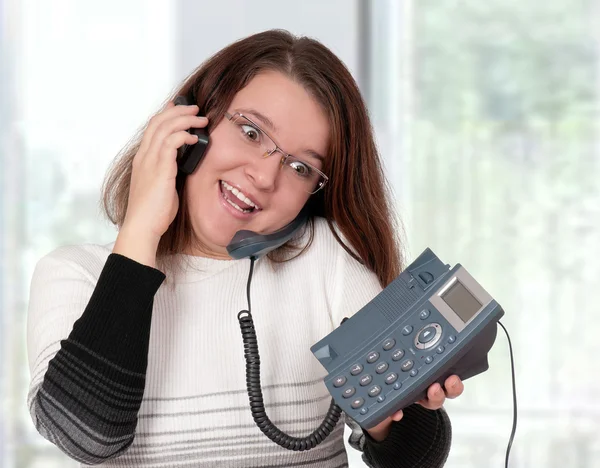 Support phone operator — Stock Photo, Image