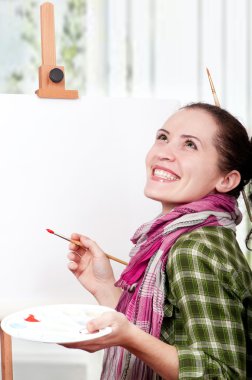 Female painter clipart