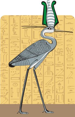 Ibis on Egypt background clipart