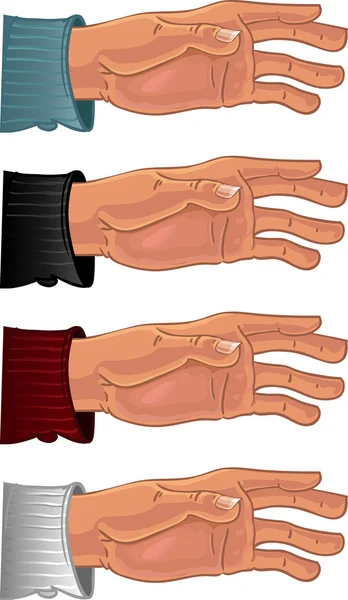 Camisa masculina de mano en color — Vector de stock