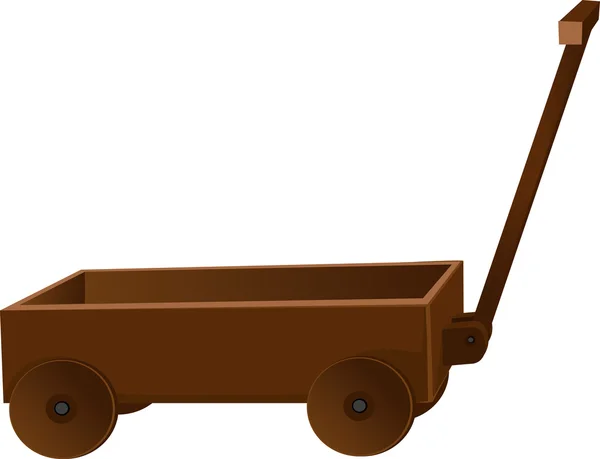 Klassieke houten truck voor speelgoed — Stockvector
