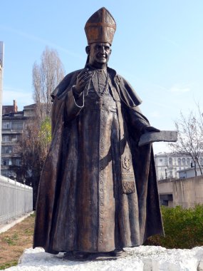 Monument of Pope John XXIII. Sofia, Bulgaria clipart