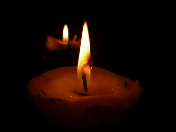 Vlam van de kaarsen — Stockfoto