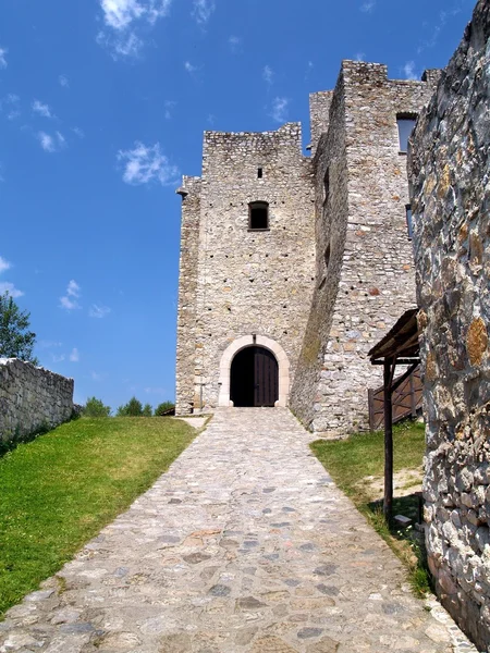 Eintritt in die Burg von Strecno — Stockfoto
