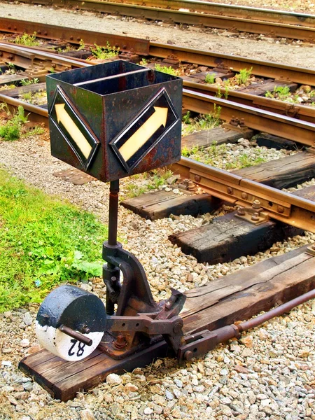Old railway switch — Stock Photo, Image
