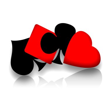 Playing cards suits clipart