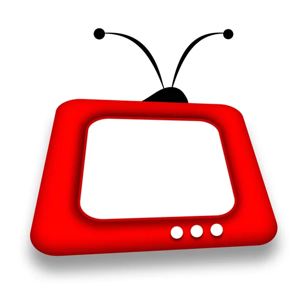 Televisión cómica roja — Foto de Stock