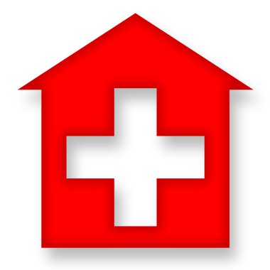 House with cross clipart