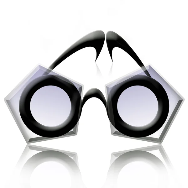 Fasionable Chic Unisual Pentagon Eyeglasses White Background — Stock Photo, Image
