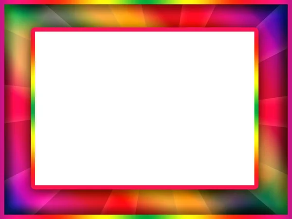 Bright Colorful Photo Frame White Background — Stock Photo, Image