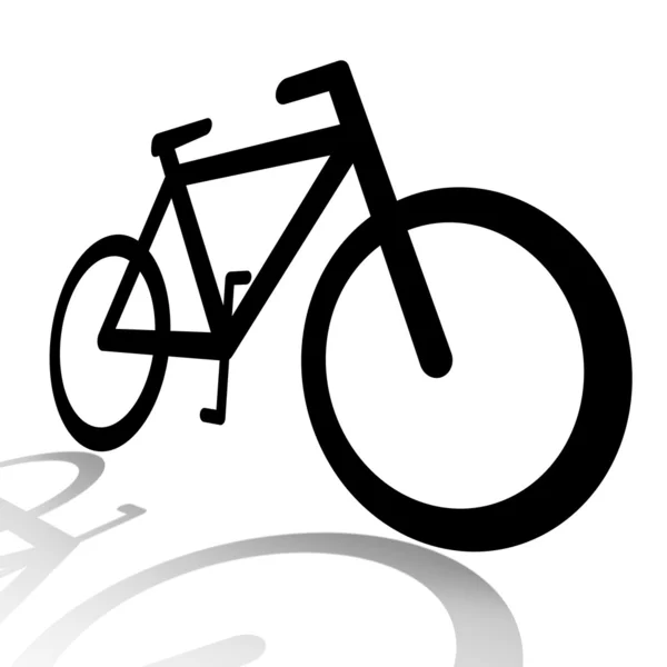 Silhouette de vélo — Photo