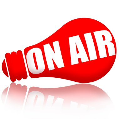 On Air warning red lamp clipart