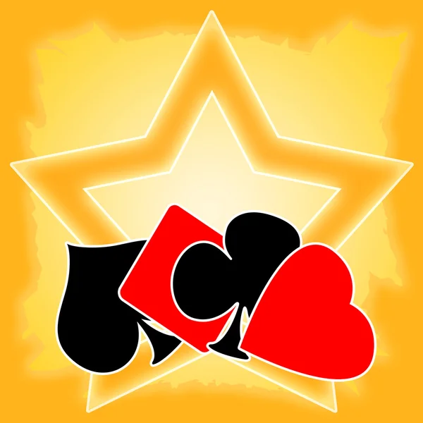 Estrela de cartas de jogos — Fotografia de Stock