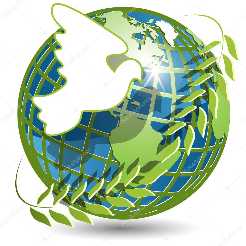 Globe And Dove Stock Vector Image By ©brux17 #4175948