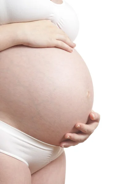 stock image Studio shot a pregnant woman