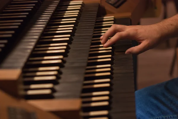 stock image Organist in action