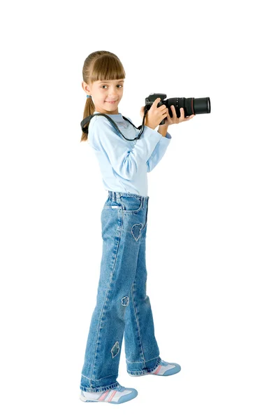 A menina - fotógrafo — Fotografia de Stock