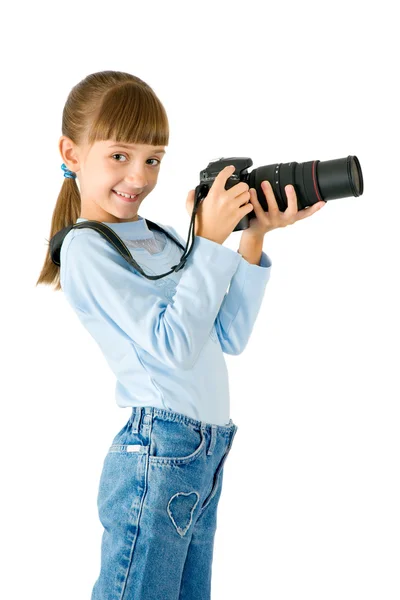 Dívka - fotograf — Stock fotografie