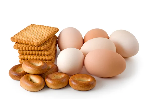 Eggs and pastry — Stock Photo, Image
