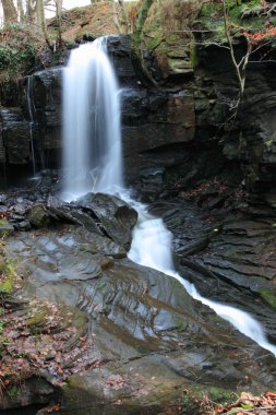 lumsdale şelale, matlock, derbyshire