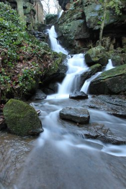 lumsdale şelale, matlock, derbyshire