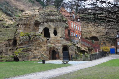 The caves at Nottingham castle clipart