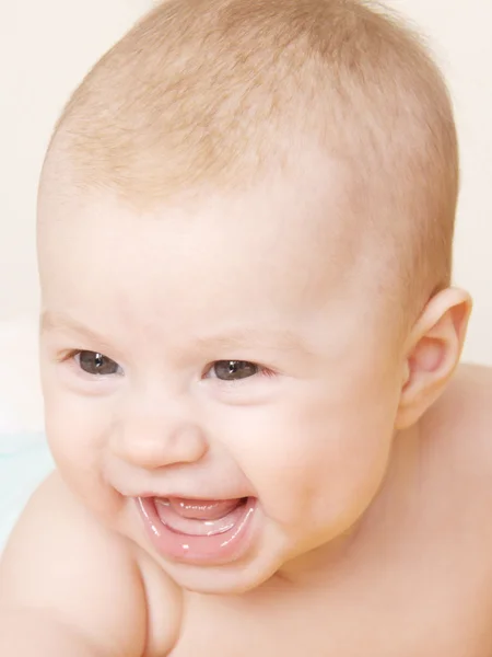 Laughing baby portrait — Stock Photo, Image