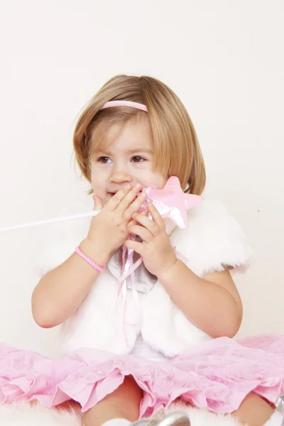 Překvapený malá princezna — Stock fotografie