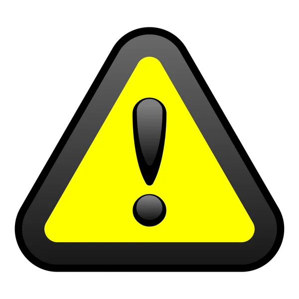 Panneau d'avertissement jaune — Image vectorielle