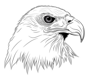 Abstract eagle in the form of a tattoo clipart