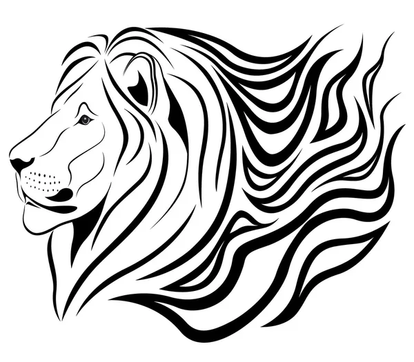 Lion, tattoo — Stock Vector