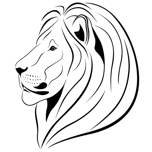 Abstrakt Lion Form Tatuering — Stock vektor