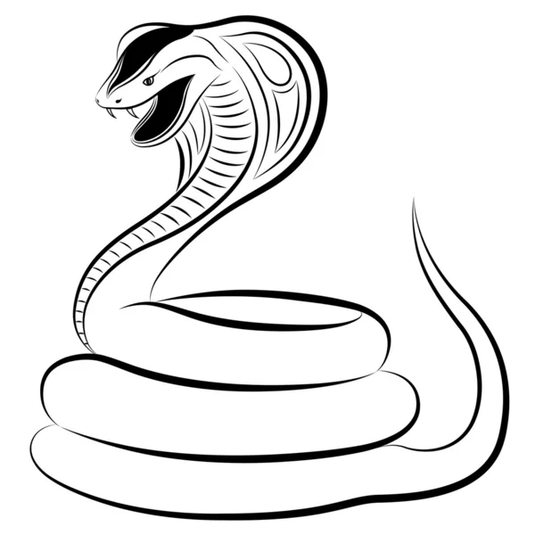 Cobra Forma Tatuaje — Vector de stock