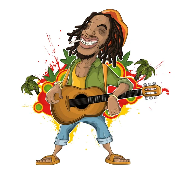 Artiste reggae — Image vectorielle