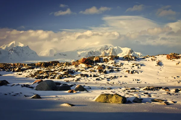 Prachtige besneeuwde bergen — Stockfoto