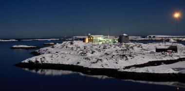 Beautiful night in Antarctica clipart