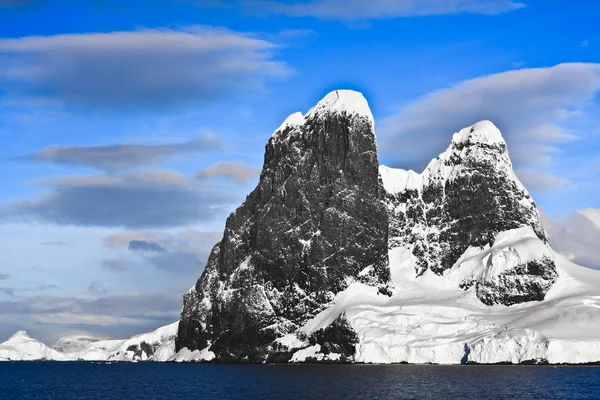 Snow-capped mountains in Antarctica Stock Photo