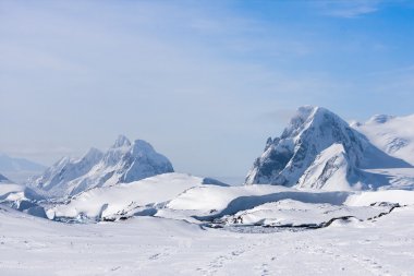 Antarctic mountain range clipart