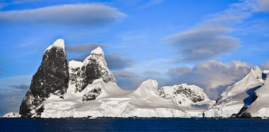 Snow-capped mountains in Antarctica clipart