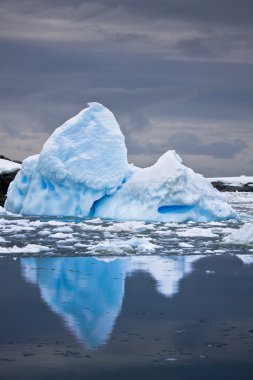 Antarctic glaciers in the snow clipart