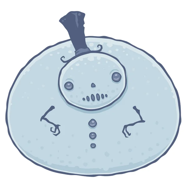 Bonhomme de neige Pudgy — Image vectorielle