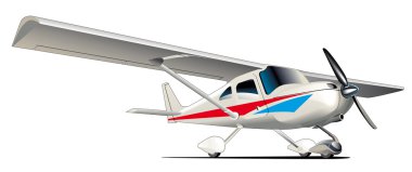 Modern sporting plane clipart